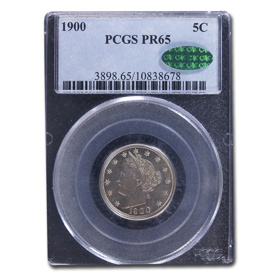 1900 Liberty Head V Nickel PR-65 PCGS CAC 1900 Liberty Head V Nickel PR-65 PCGS CAC